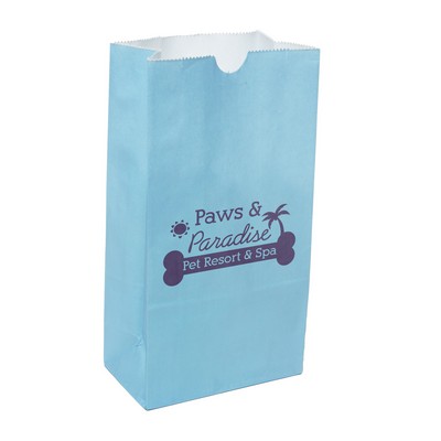One Color Colored SOS Paper Bag Blue (5" x 9.75" x 3.125")