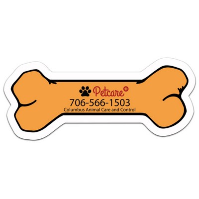 3.50x1.50 Bone Shape Magnets - 20 Mil