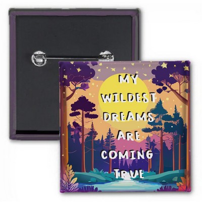 3" x 3" Square Button