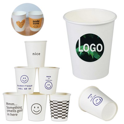 8 oz. Paper Coffee Cup Disposable Hot Cold Full Color
