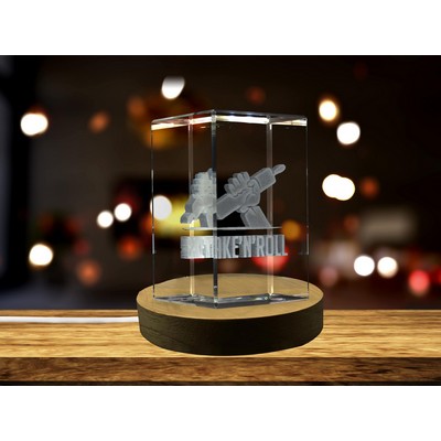 Bake'n'Roll 3D Engraved Crystal Trophy Award - Keepsake for Baking Enthusiasts