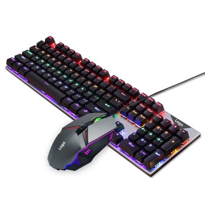 Mechanical Wired Gaming Keyboard And Mouse Combo