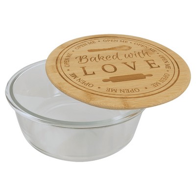 Glass Container with Bamboo Lid