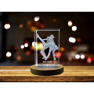 Hip-Hop Dancers 3D Engraved Crystal Trophy Award