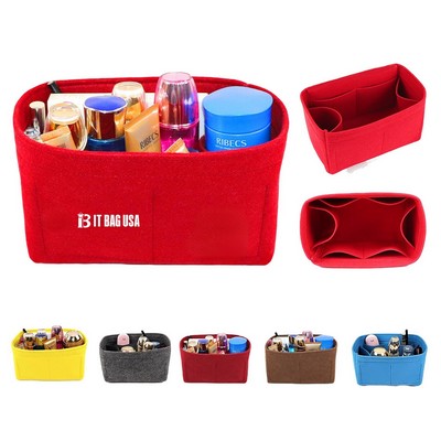 Travel Cosmetic Bags Felt Makeup Organizer Pocket
