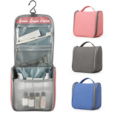 Large Capacity Polyester Hanging Toiletry Bag