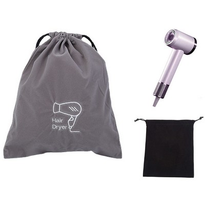 Luxury Velvet Hair Dryer Drawstring Bags (12" W x 12" H)