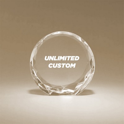 Round Standing crystal paperweight