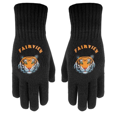 Deluxe Knit Text Gloves with Oversized DTF