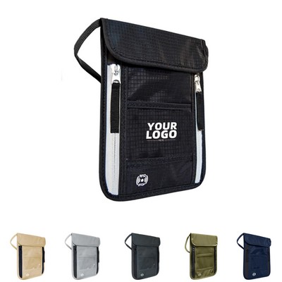 Travel Neck Wallet w/RFID Blocking