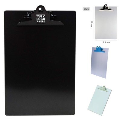 8.5x11" Black Recycled Aluminum Clipboard