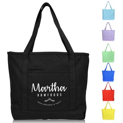Cotton Canvas Shopping Tote Bag
