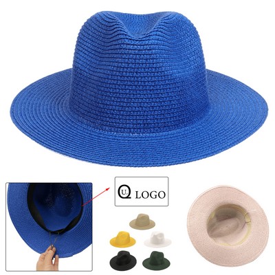 Adults' Fashionable Summer Sun Protective Straw Hat