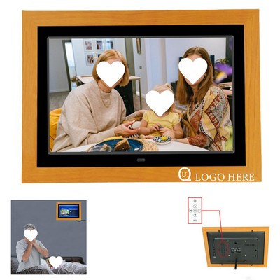 10.1" Infrared Remote Control Wood Grain Electronic Photo