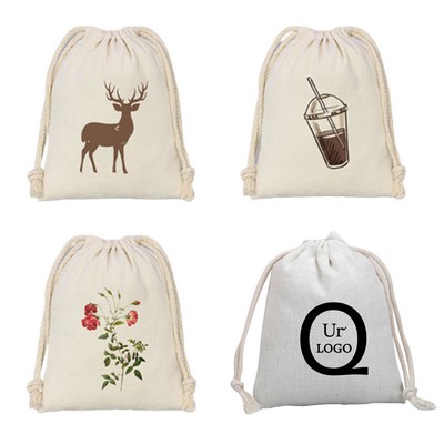 9.84 x 12.59" 8Oz Canvas Drawstring Bag