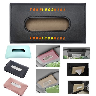Pu Leather Car Tissue Holder