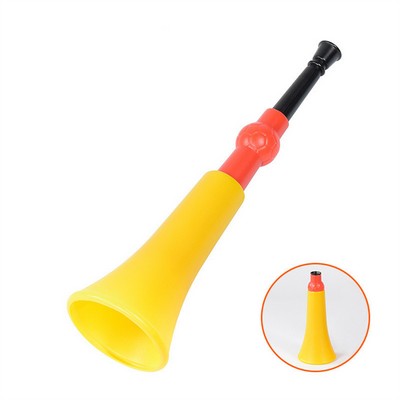 Plastic Vuvuzela Trumpet Three Section Retractable Cheering Horn