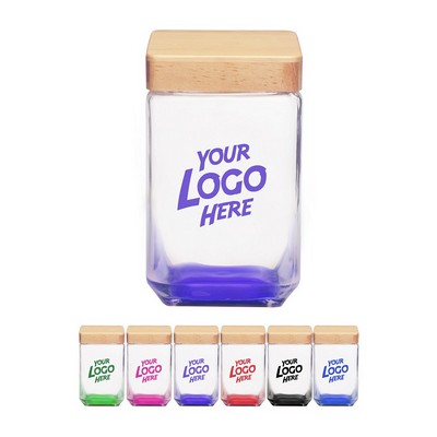 Glass Candy Jars with Wooden Lid 54 oz