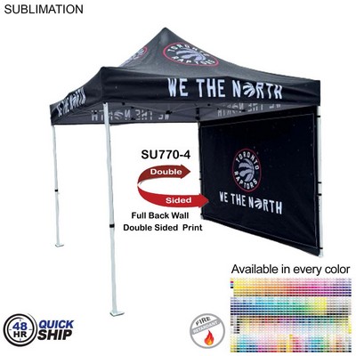48 Hr Quick Ship - Full Back Wall for 10x10 Tent Kit, Sublimated, Double Sided Print