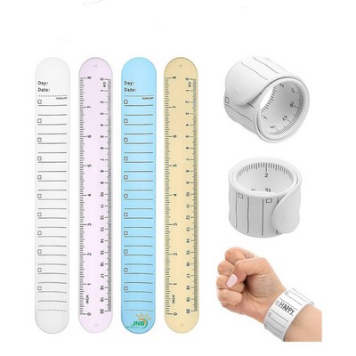 Ruler Slap Bracelets for Kids Silicone Snap Bracelet Wristband