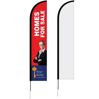 8' Double Sided Portable Half Drop Banner with Stand