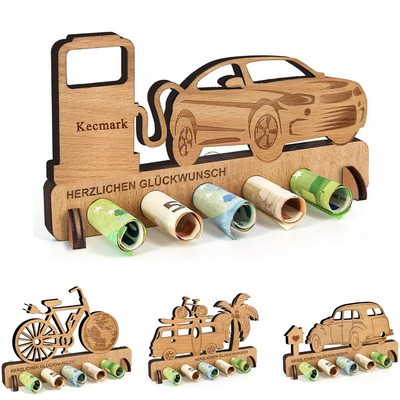 Wooden Money Gift Holder