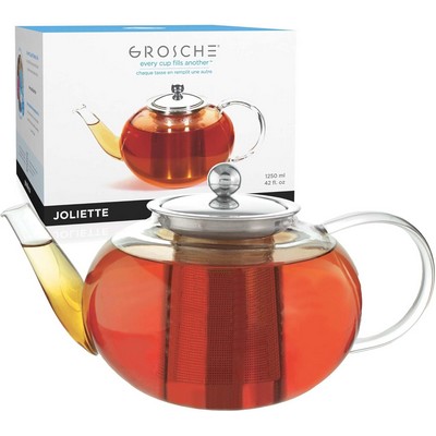 Infuser Teapot: Joliette - 1250ml/42 fl. Oz glass teapot with stainless steel infuser