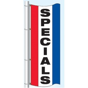 Single Faced Stock Message Free Flying Drape Flag (Specials)