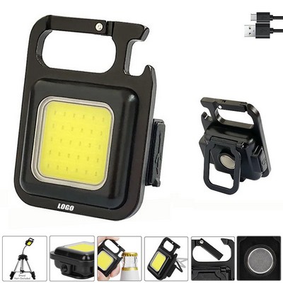 Rechargeable Mini LED Flashlight Lamp with Foldable Hanging Loop