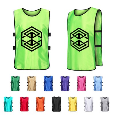 Adult Quick-dry Football Training Vest Team Practice Bib Scrimmage Vest Sports Pinnies Jersey