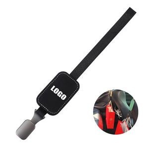 Stylish Faux Leather Car Seat Hook with Durable Metal Hook