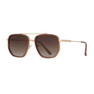 Flynn Milky Mocha & Matte Gold Polarized Sunglasses