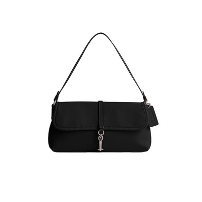 COACH® Glovetanned Leather Hamptons Bag - Black/Silver