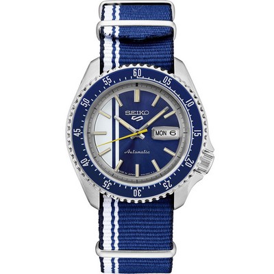 Seiko Watch 5 Sports Ss Automatic Blue/Silver Dial
