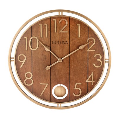 Bulova Clocks Panel Time Decorative Wall Clock