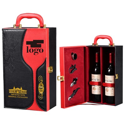 Crocodile Pattern PU Leather Wine