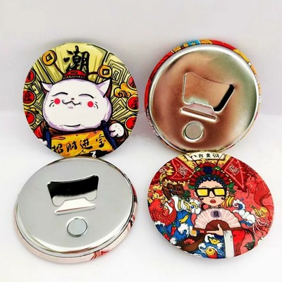 Round Fridge Magnet Bottle Opener