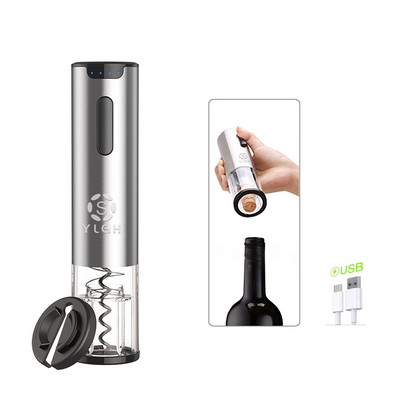 Rechargeable Electric Wine Opener With Foil Cut
