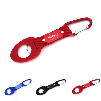 2-In-1 Bottle Holder and Carabiner Keychain