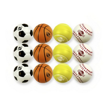 2 1/2' High Quality PU Material Pressure Reducing Breathable Convex Stress Balls - 12" A Set