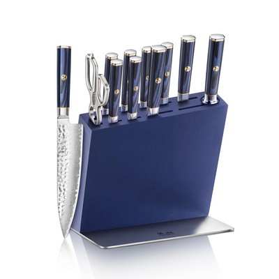 Cangshan 12-Piece Kita Series Hua Knife Block Set - Blue