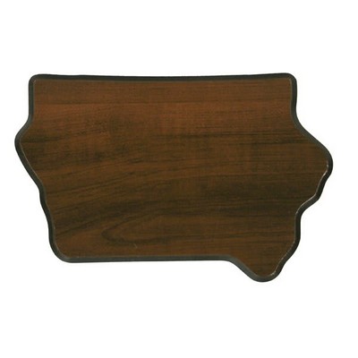 Walnut Finish State Plaque