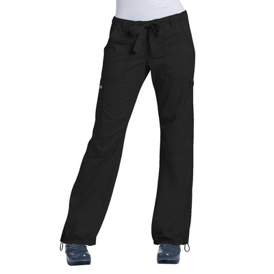 koi - Classics - Women's Extra Petite Seven-Pocket Adjustable Drawstring Lindsey Cargo Pant