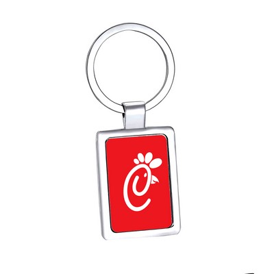 Custom Made Rectangle Metal Keychain