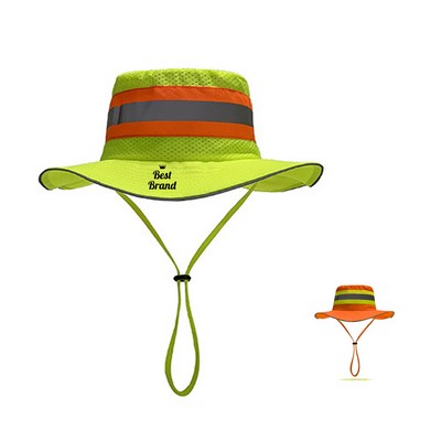 Safety Boonie Hat with Reflective Stripes