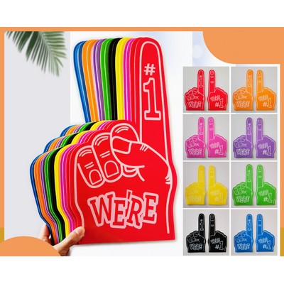 18" Eva Foam Finger for Sports Celebration Pom Poms Cheerleading Sports Fan Giant Foam Hand