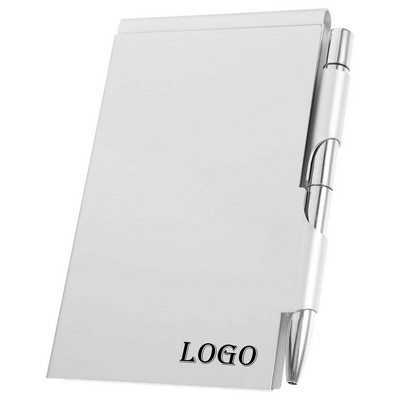 Aluminum Memo Pad Holder with Ballpoint Pen