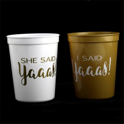 16oz Stackable Plastic Stadium Step Cup