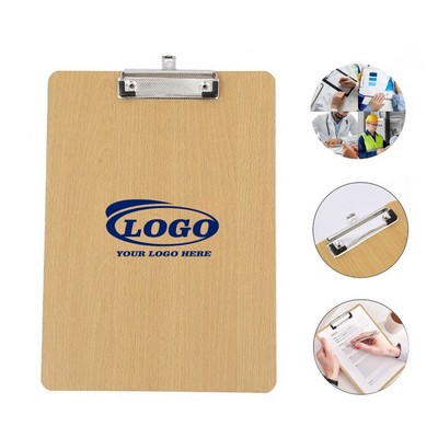 A4 Size Wooden Clipboard With Profile Clip