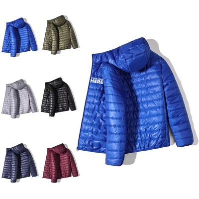 Men's Lightweight Packable Accent Puffer Jacket